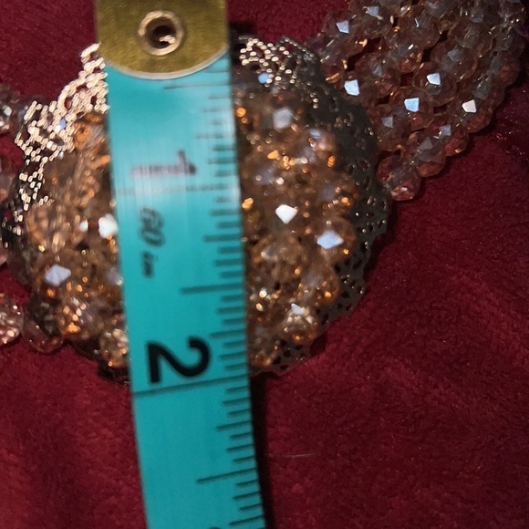 Fashion Hand crafted Multi Layered Crystal glass Beaded  Necklace - Picture 10 of 17